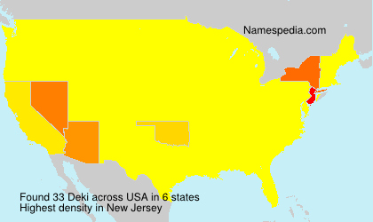 Surname Deki in USA Surname Deki in USA