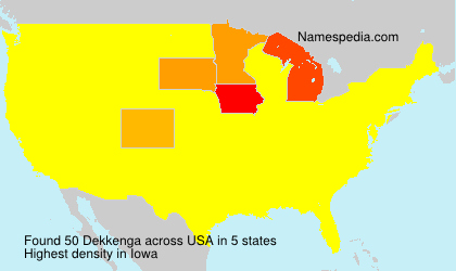 Surname Dekkenga in USA Surname Dekkenga in USA