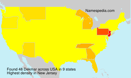 Surname Dekmar in USA Surname Dekmar in USA