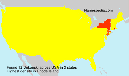 Surname Dekonski in USA