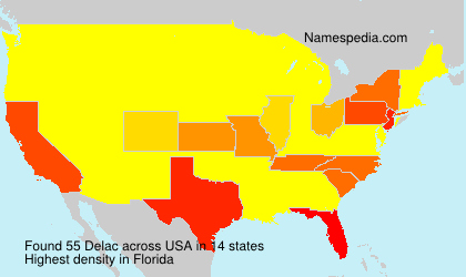 Surname Delac in USA Surname Delac in USA