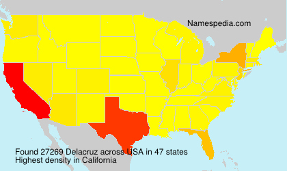 Surname Delacruz in USA Surname Delacruz in USA