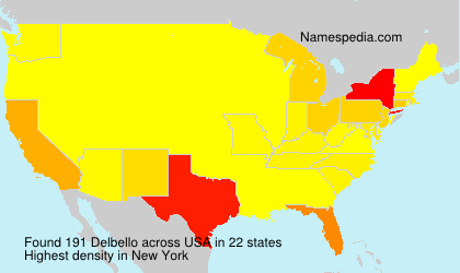 Surname Delbello in USA Surname Delbello in USA