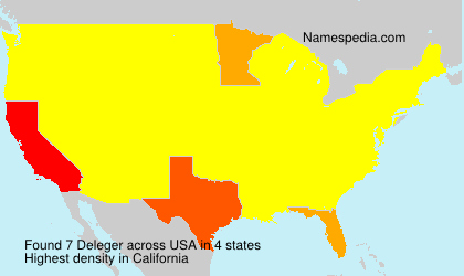 Surname Deleger in USA Surname Deleger in USA