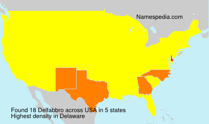 Surname Delfabbro in USA Surname Delfabbro in USA