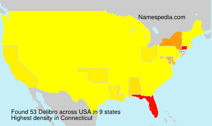 Surname Delibro in USA Surname Delibro in USA