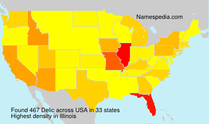 Surname Delic in USA Surname Delic in USA