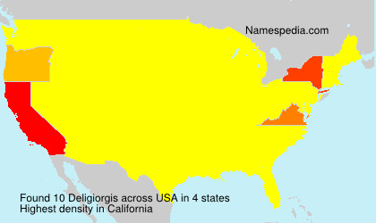 Surname Deligiorgis in USA Surname Deligiorgis in USA