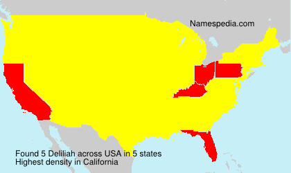 Surname Deliliah in USA Surname Deliliah in USA
