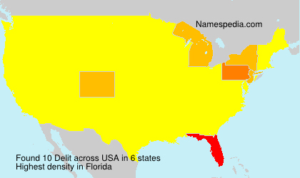 Surname Delit in USA Surname Delit in USA