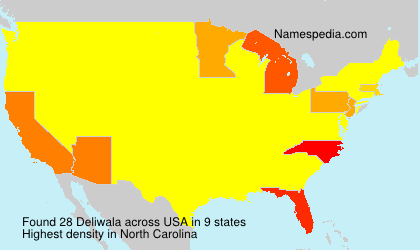 Surname Deliwala in USA Surname Deliwala in USA