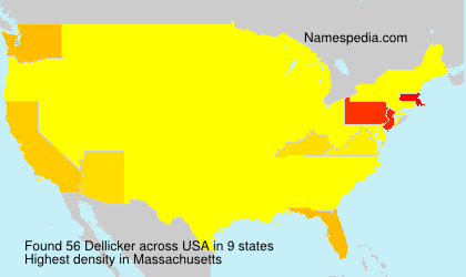 Surname Dellicker in USA Surname Dellicker in USA