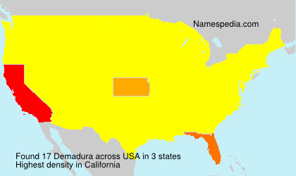 Surname Demadura in USA Surname Demadura in USA