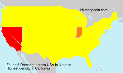 Surname Demaegt in USA Surname Demaegt in USA