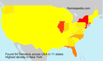 Surname Demakos in USA Surname Demakos in USA