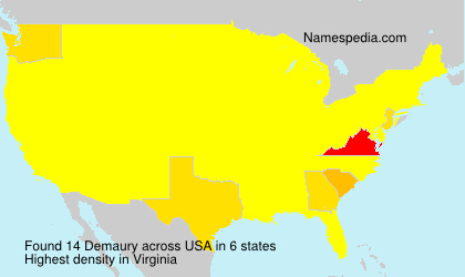 Surname Demaury in USA Surname Demaury in USA