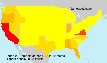 Surname Demecio in USA Surname Demecio in USA
