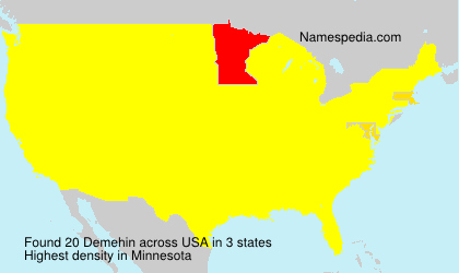 Surname Demehin in USA Surname Demehin in USA