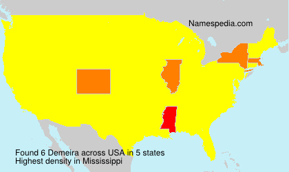 Surname Demeira in USA Surname Demeira in USA