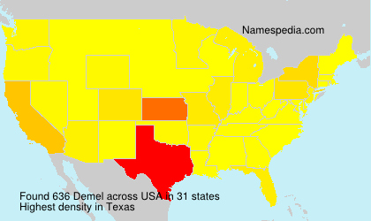 Surname Demel in USA Surname Demel in USA