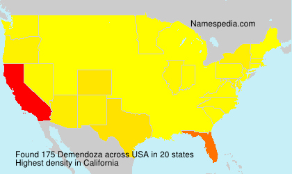 Surname Demendoza in USA Surname Demendoza in USA