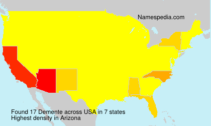 Surname Demente in USA Surname Demente in USA