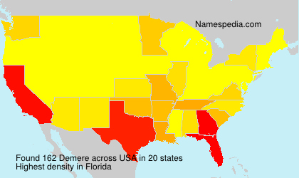 Surname Demere in USA Surname Demere in USA