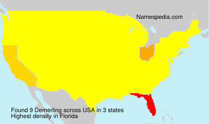 Surname Demerling in USA Surname Demerling in USA