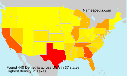 Surname Demetria in USA Surname Demetria in USA