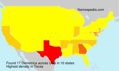 Surname Demetrica in USA Surname Demetrica in USA