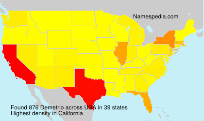 Surname Demetrio in USA Surname Demetrio in USA
