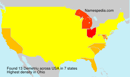 Surname Demetriu in USA Surname Demetriu in USA