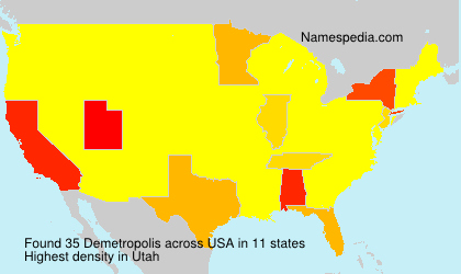 Surname Demetropolis in USA Surname Demetropolis in USA