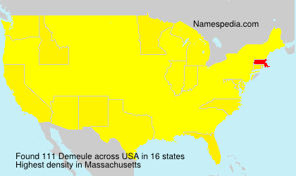 Surname Demeule in USA Surname Demeule in USA