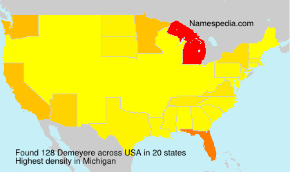 Surname Demeyere in USA Surname Demeyere in USA