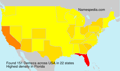 Surname Demeza in USA Surname Demeza in USA