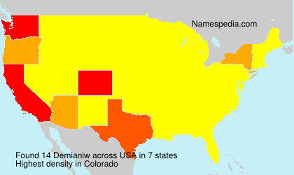 Surname Demianiw in USA Surname Demianiw in USA