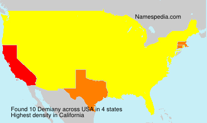 Surname Demiany in USA Surname Demiany in USA