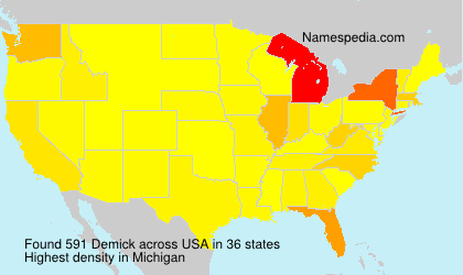 Surname Demick in USA Surname Demick in USA