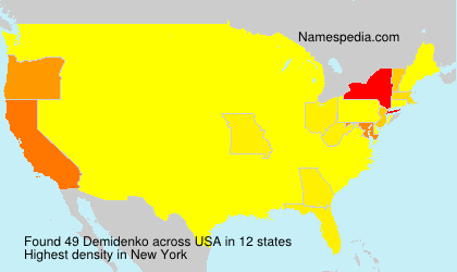 Surname Demidenko in USA Surname Demidenko in USA