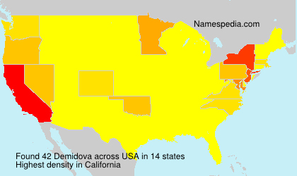 Surname Demidova in USA Surname Demidova in USA