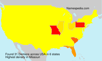 Surname Demiere in USA Surname Demiere in USA