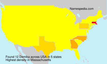 Surname Demika in USA Surname Demika in USA