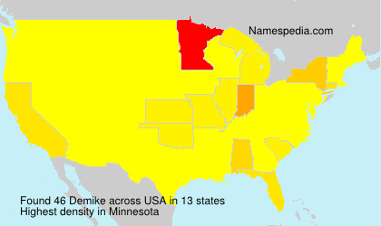 Surname Demike in USA Surname Demike in USA