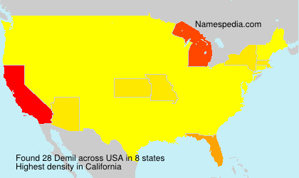 Surname Demil in USA Surname Demil in USA