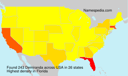 Surname Demiranda in USA Surname Demiranda in USA