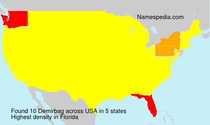 Surname Demirbag in USA Surname Demirbag in USA