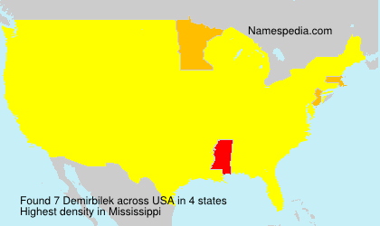 Surname Demirbilek in USA Surname Demirbilek in USA