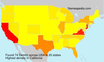 Surname Demitri in USA Surname Demitri in USA