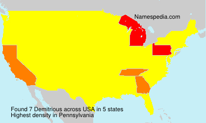 Surname Demitrious in USA Surname Demitrious in USA
